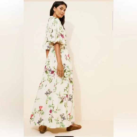 Maeve Anthropologie Floral Tie-Waist Maxi XS